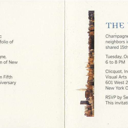 Booklet/Brochure depicts: interior of annoucement card detailing exhibition