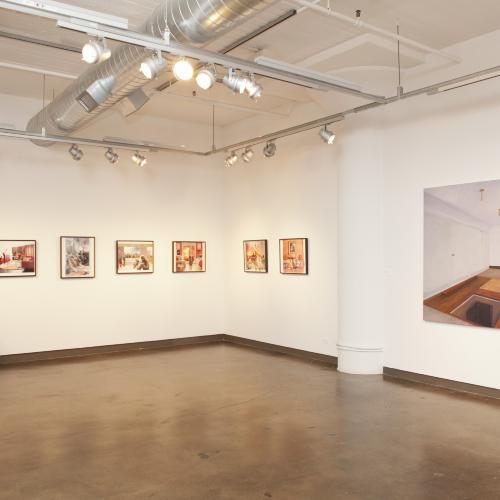 Digital Files, Photographic Materials depicts: people looking at artworks in gallery