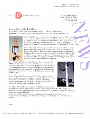 Press Releases depicts: page 1 of typed press release