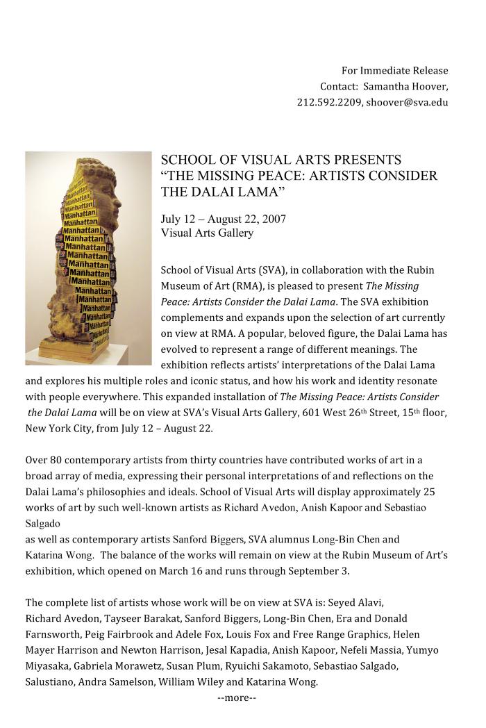 Press Releases depicts: page 1 of typed press release