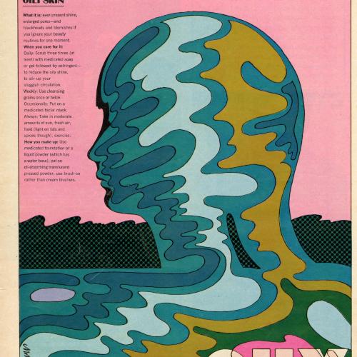 Serial Publications depicts: psychedelic profile of a girl with streams of green and yellow running down her head.