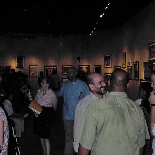 Digital Files, Photographic Materials depicts: crowd of people at exhibition reception