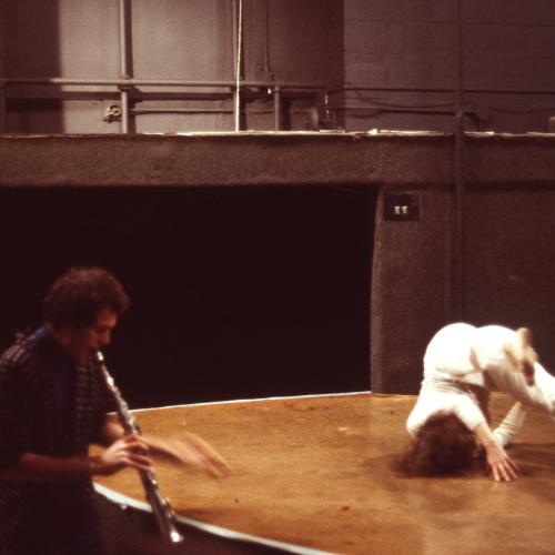 Photographic Materials depicts: woman rolling over on stage