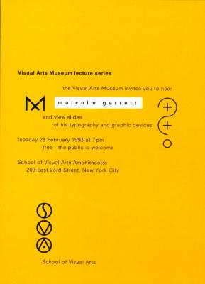 Prints depicts: Invitation to Malcolm Garrett lecture