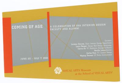 Announcements and invitations depicts: Exhibition announcement