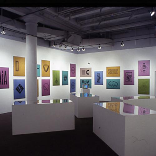 Photographic Materials depicts: artworks installed in gallery