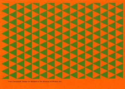 Booklet/Brochure depicts: Landscape with orange and green equilateral triangle pattern and text on the bottom left.