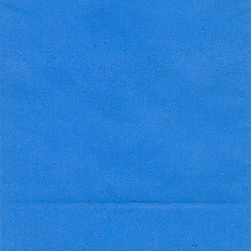 Blue airplane waste bag with text that says "Waste Bag" on the upper left and the outline of a white circle with lines running through it on the upper right.
