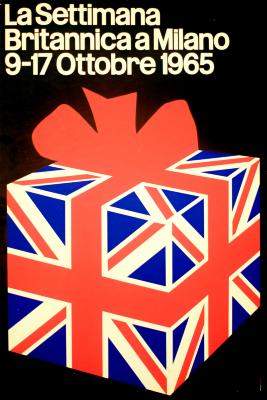 Posters, Prints depicts: Union Jack box tied in a red ribbon