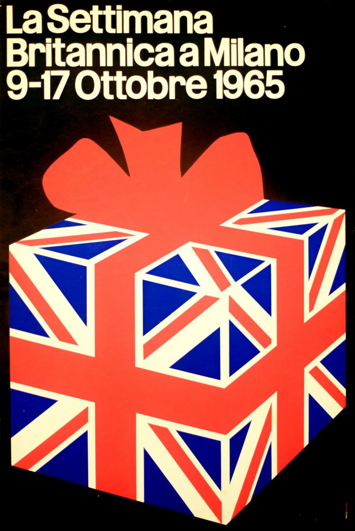 Posters, Prints depicts: Union Jack box tied in a red ribbon