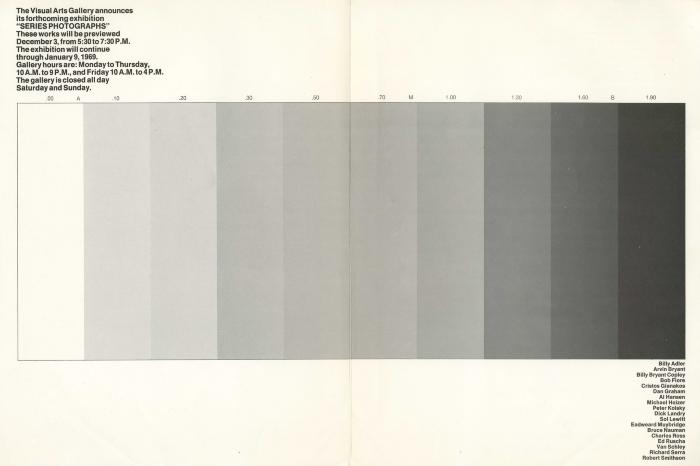Posters depicts: Rectangle in which vertical strips change from light gray to dark in a gradient pattern.