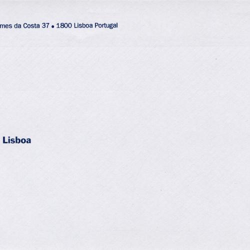 Letterheads/Stationery depicts: Envelope with text on the upper left and a blue logo of a circle and a fish pattern is underneath. The fish have a yellow eye.