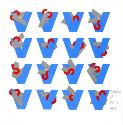 Bulletins and catalogs depicts: A grid of the letter V that appears to be consuming the letter S and A