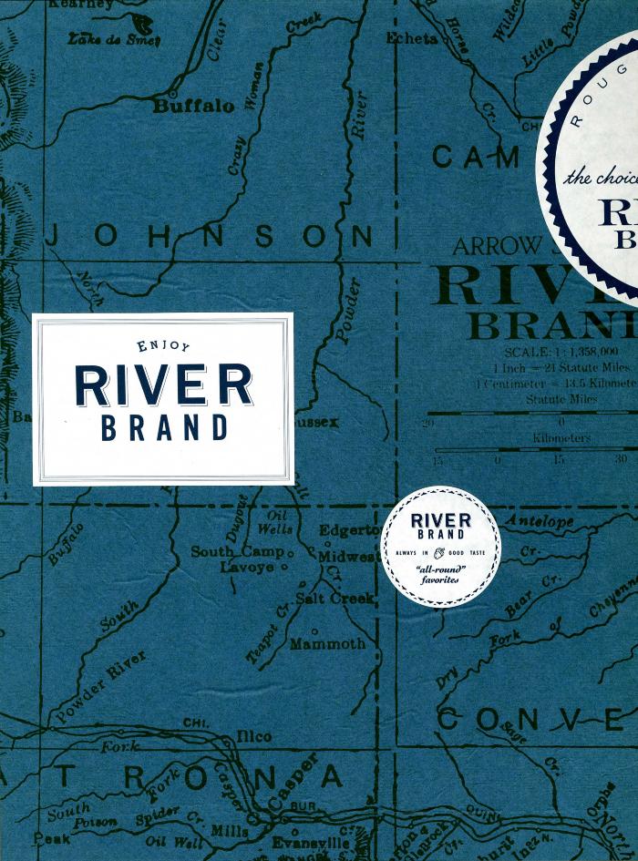 Portfolios depicts: blue map of rivers