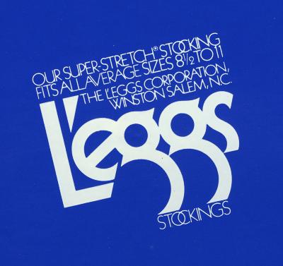 Packaging depicts: L'eggs logotype in white on a blue background