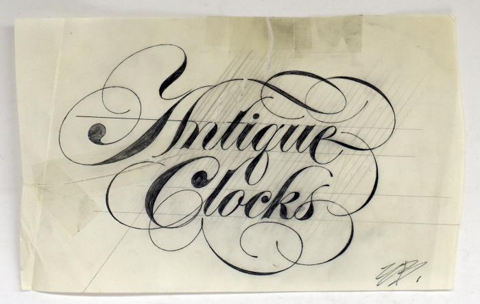 Original Art depicts: Elaborate cursive hand lettering