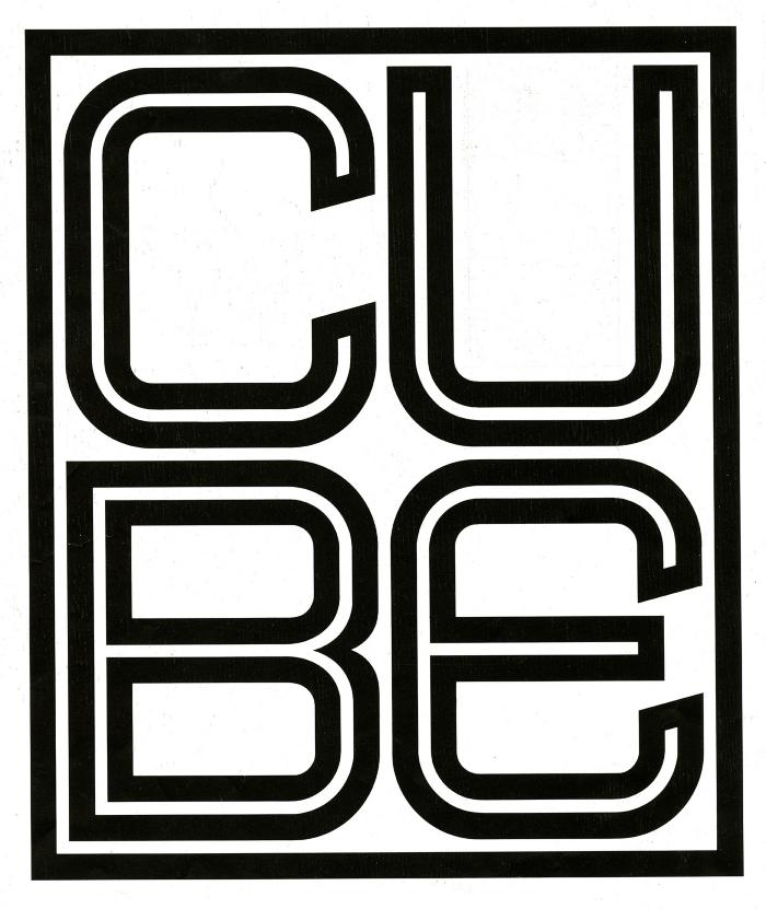 Original Art depicts: The letters CUBE printed in a square.