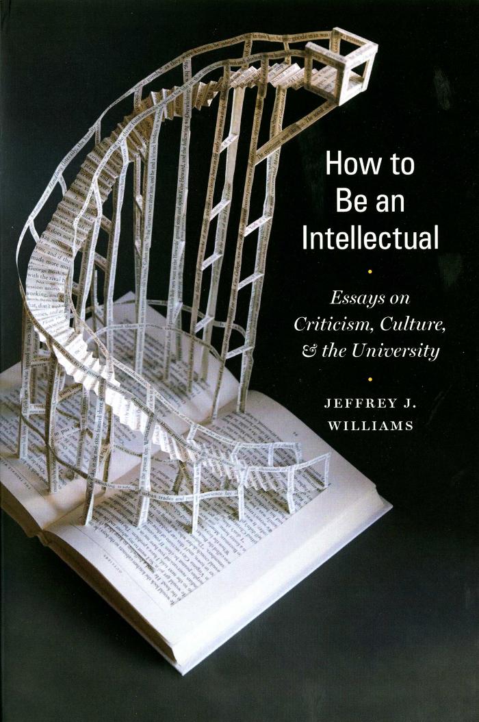 Books depicts: Open book with a stairway built up out of the book made from sculpted book pages.