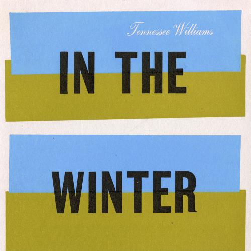 Three blue and green blocks, "In The," "Winter," and "Of Cities" are written on each of the blocks
