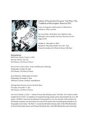 Announcements and invitations depicts: Typewritten description of exhibition