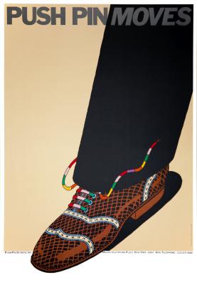 Posters depicts: A brown shoe with rainbow-striped laces