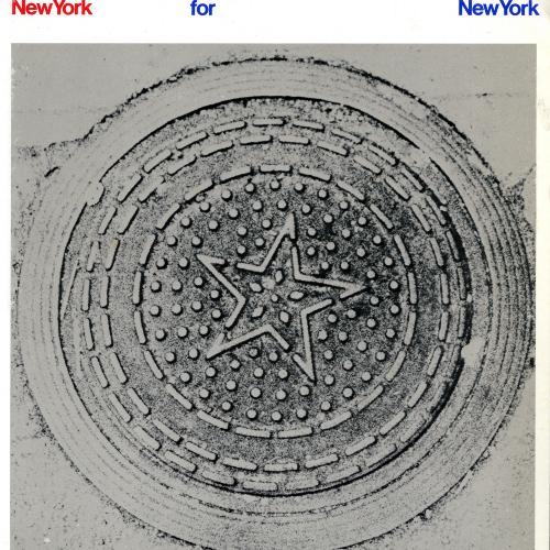 Manhole cover with a star design on it 