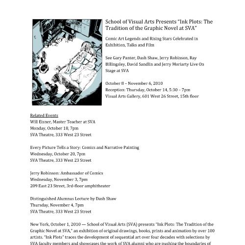 Announcements and invitations depicts: Typewritten description of exhibition