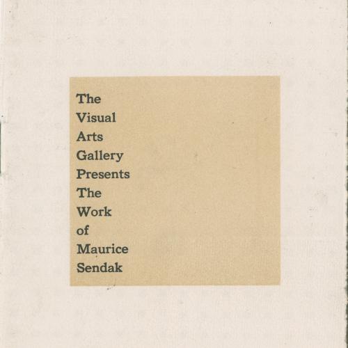 Exhibition Catalogues depicts: Small catalog with illustrations in yellow squares across all pages. 