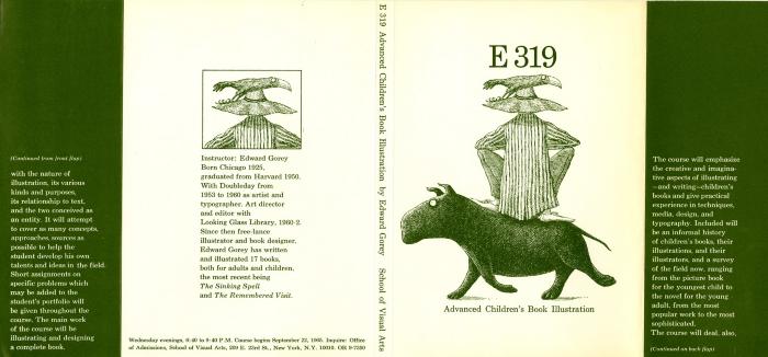 Course Announcements depicts: back view of a man with a bird on top of his head sitting on a boar like creature along with text about the class being offered