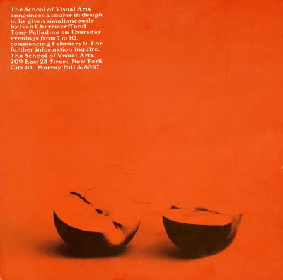 Course Announcements depicts: cut apple on orange background