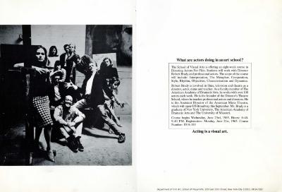 Course Announcements depicts: Black and white photo of students posing dramatically