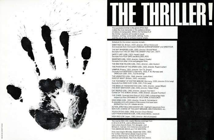 Course Announcements depicts: Black handprint alongside a description of the course offered
