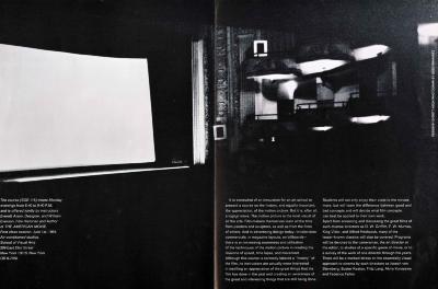 Course Announcements depicts: black and white photo of a darkened movie theater