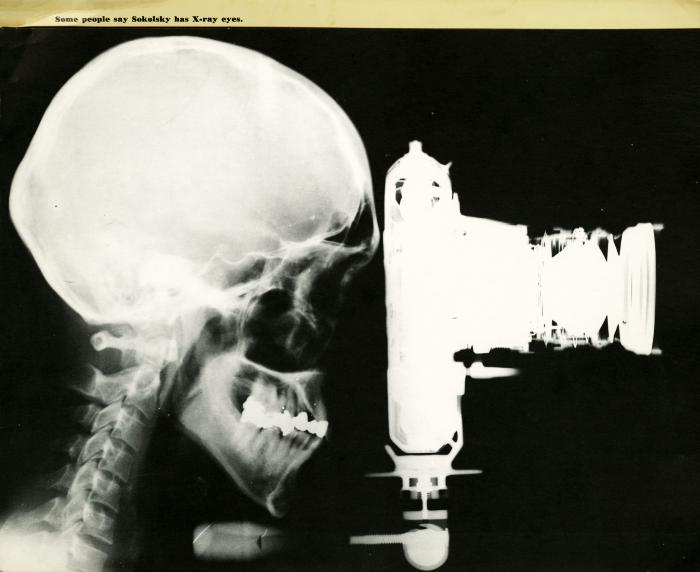 Course Announcements depicts: xray of a person looking into a camera