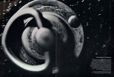 Course Announcements depicts: Close up black and white photo of a camera ring on a metal fixture