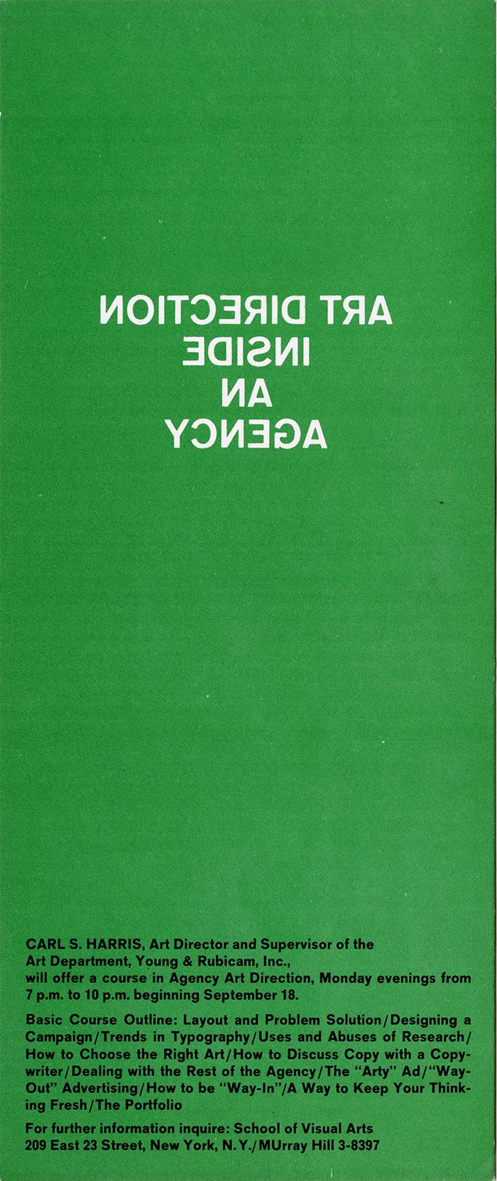 Course Announcements depicts: course name printed backwards on a green background