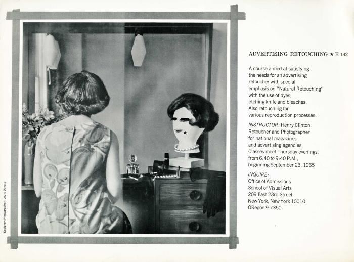 Course Announcements depicts: Woman seen from the back sitting opposite a wig with a similar hairstyle
