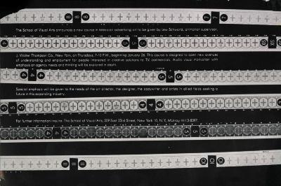 Course Announcements depicts: strips of film against a black background