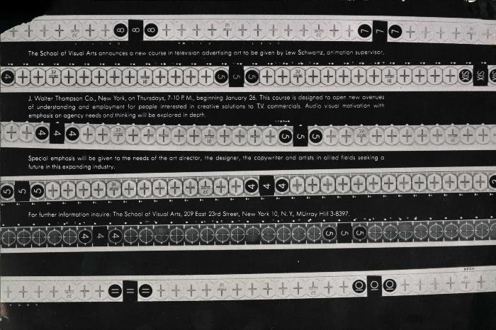 Course Announcements depicts: strips of film against a black background