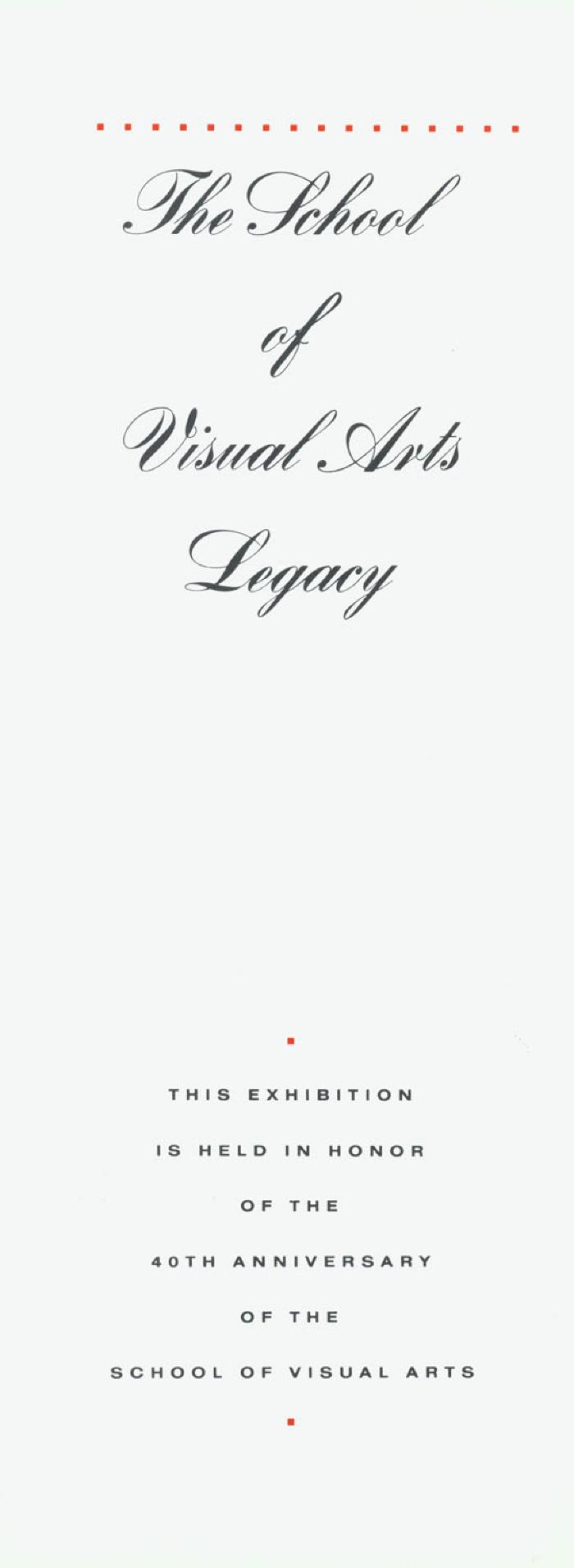 Announcements and invitations depicts: Exhibition announcement