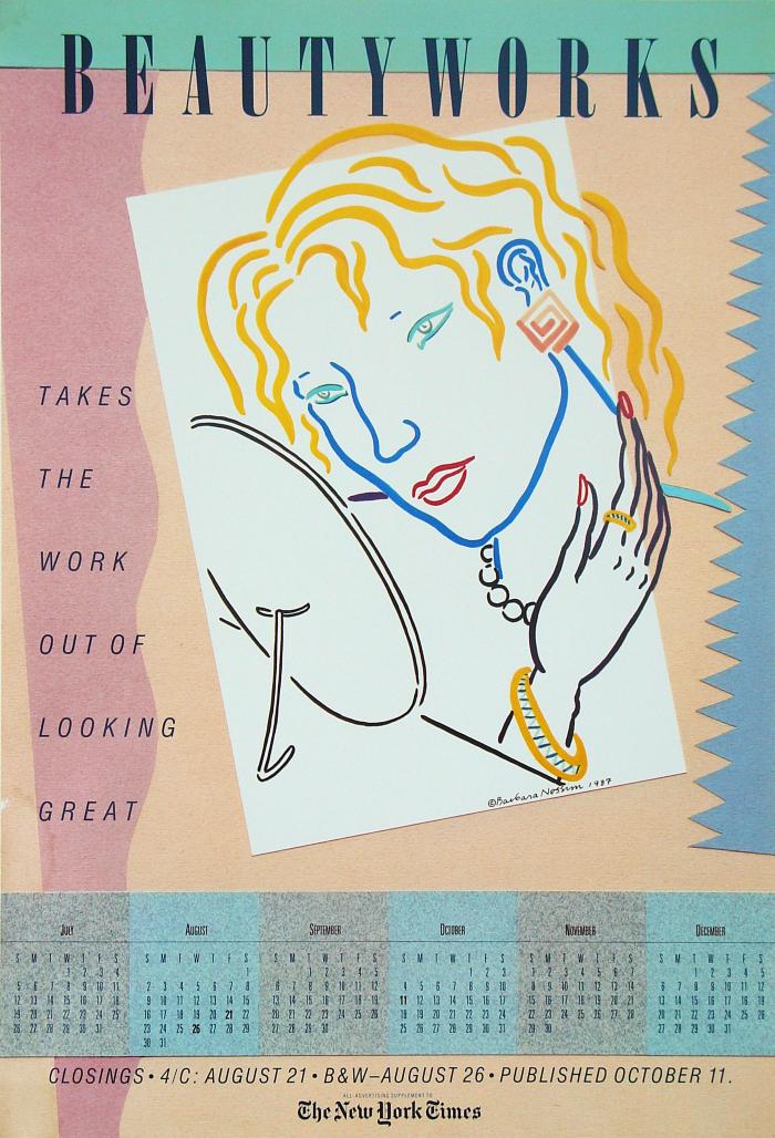 Posters, Calendars depicts: Blonde woman looking at herself in a mirror