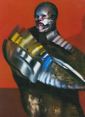 Posters depicts: Figure against red background
