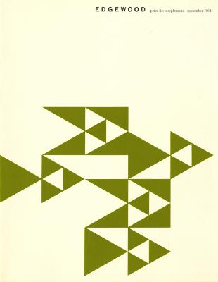 Booklet/Brochure, Advertisements, Logos and identities depicts: Cover of price list with Edgwood logos in green or in white