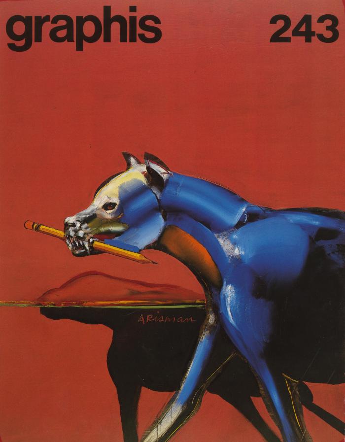 Serial Publications depicts: Blue dog with pencil in its mouth