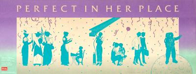 Posters depicts: Timeline of women's empowerment beginning with suffragettes and ending with an astronaut