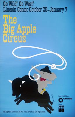Posters depicts: Elephant holding a lasso riding a bull