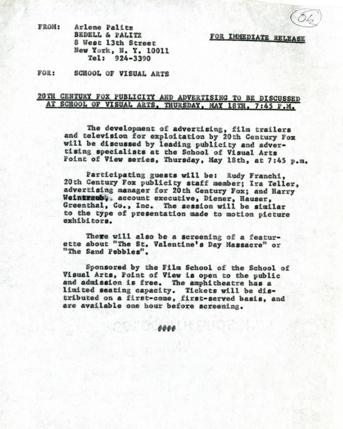 Press Releases depicts: typed description of event