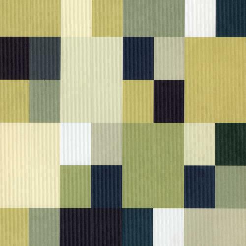 Three-Dimensional Objects depicts: grid of rectangles in greens, blues and beiges