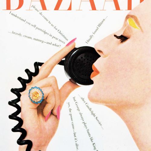 Serial Publications depicts: woman talking into phone with words coming out of it like sun rays