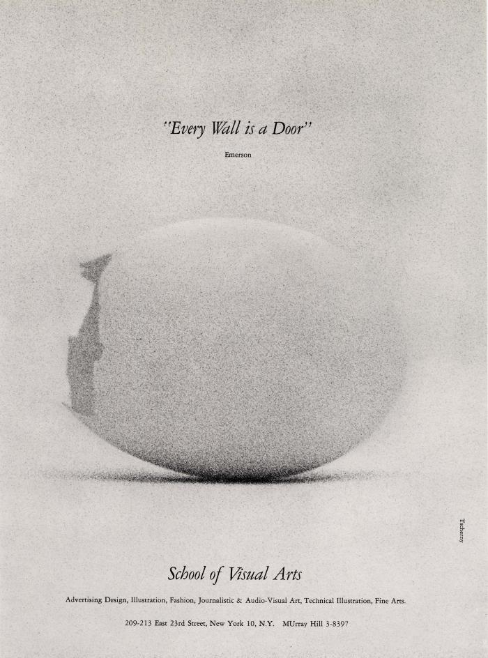 Advertisements depicts: Egg that is cracked on one side. Text above and under the egg.